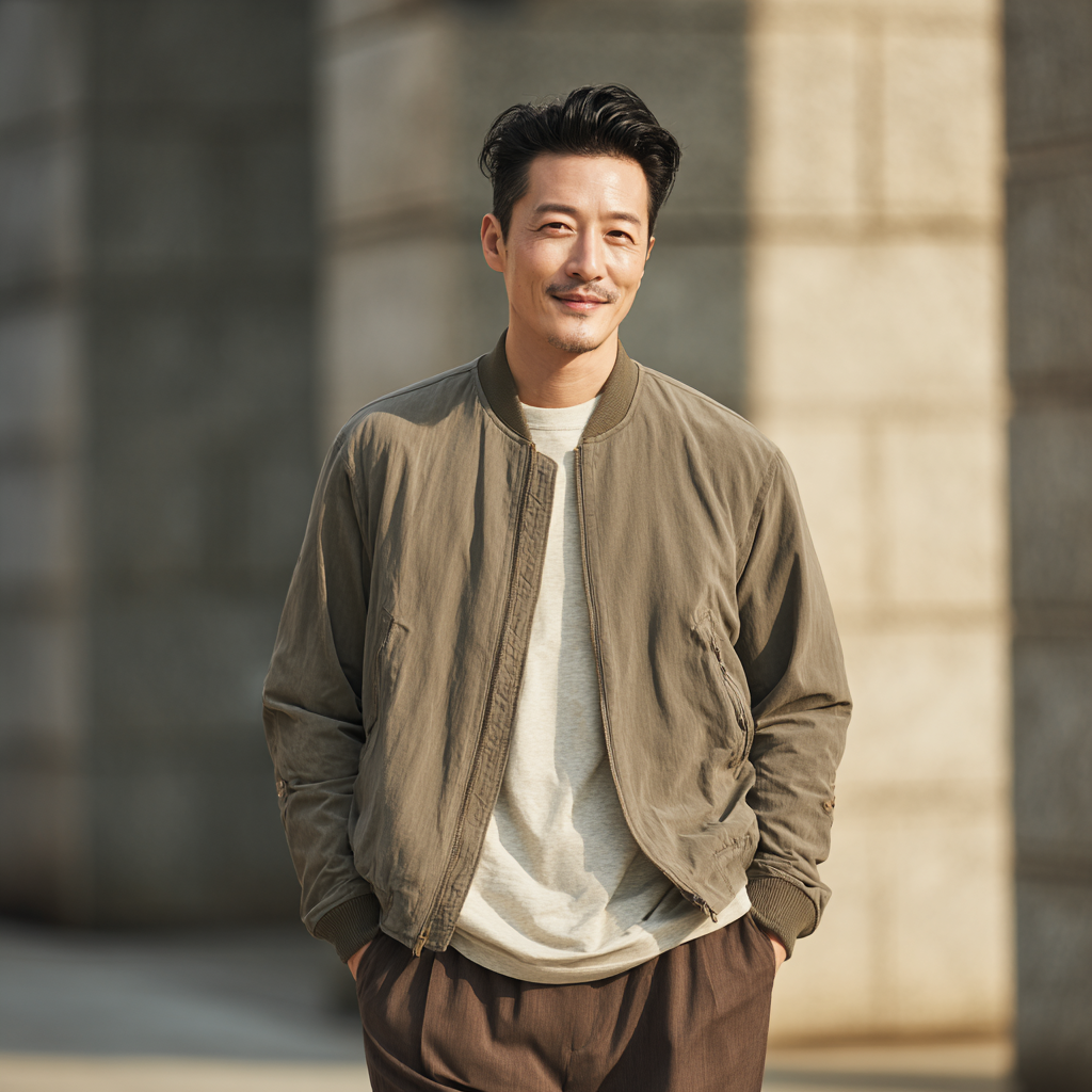 블루종을 입은 모델