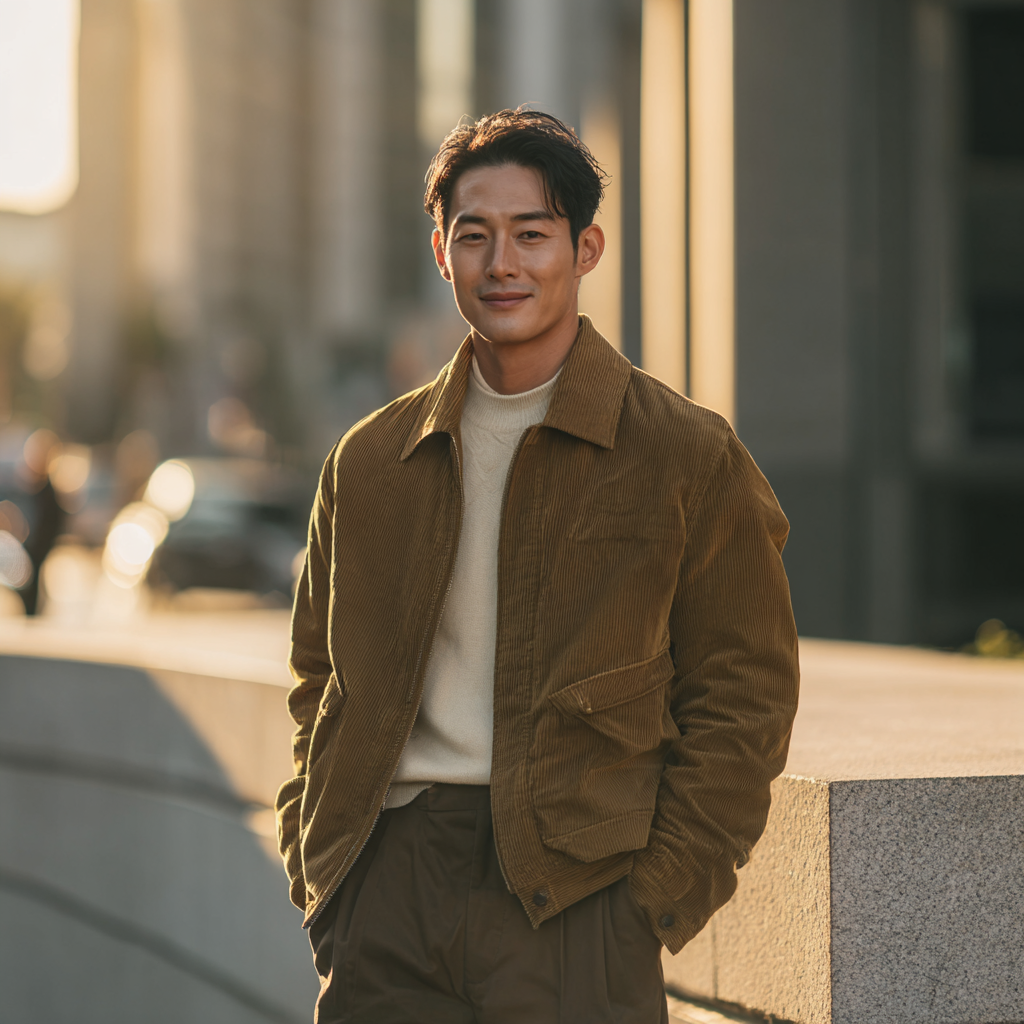 자켓을 입은 모델