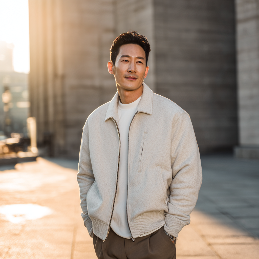 점퍼을 입은 모델