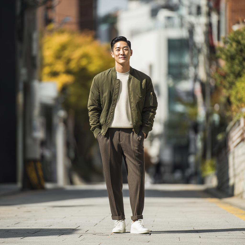 MA 1을 입은 모델