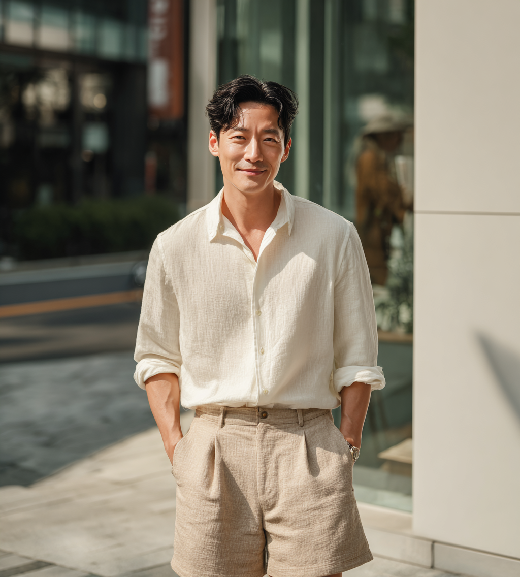 반바지을 입은 모델